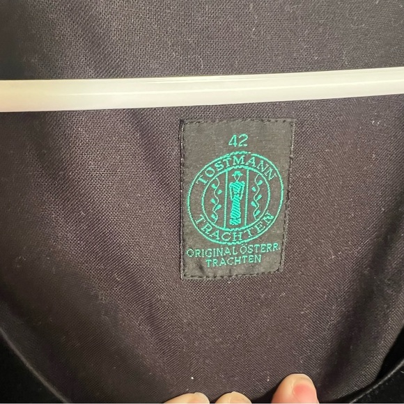 Vintage Tostmann Velvet Top Long Sleeve Pearl Buttons 42 - Picture 10 of 12